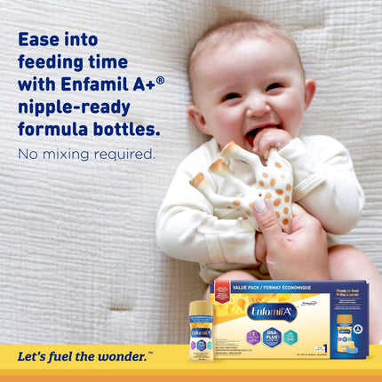 Enfamil A+ Baby Formula, with Brain Building DHA, Concentrated Liquid, Age 0-12 Months, 385mL x 12 Cans 🍁 All In One Marketplace Canada