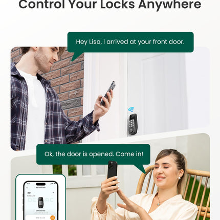 DESLOC C100 Plus Smart Keyless Entry Door Lock with Built-in WiFi 🍁 All In One Marketplace Canada