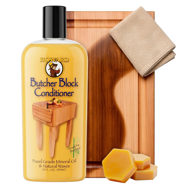 Howard BBC012 Butcher Block Conditioner, 12-Ounce