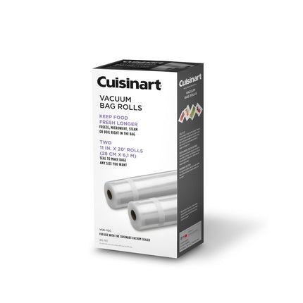 Cuisinart Vacuum Food Sealer Bags 2-Pack 11"x20" ft. rolls, Universal, Microwave & Freezer Safe (VSB-112C) 🍁 All In One Marketplace Canada
