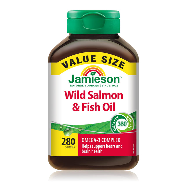 Jamieson Wild Salmon & Fish Oil 1000mg – 280 Softgels