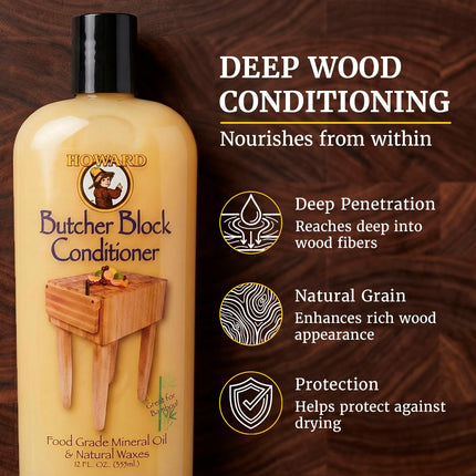 Howard BBC012 Butcher Block Conditioner, 12-Ounce 🍁 All In One Marketplace Canada