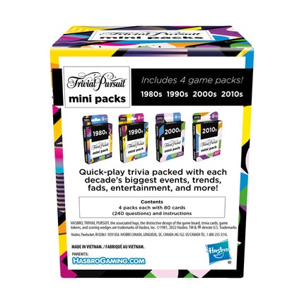 Hasbro Gaming Trivial Pursuit Mini Pack Multipack, Fun Quiz Questions for Adults and Teens Ages 16+ Includes 4 Games with 4 Decades 🍁 All In One Marketplace Canada