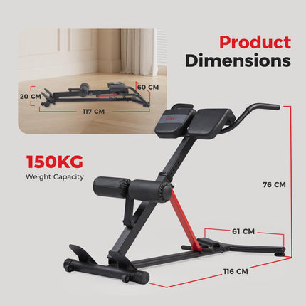 Sunny Health Roman Chair Bench with Dip Station