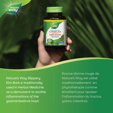 Nature's Way Slippery Elm Bark – 180 Capsules