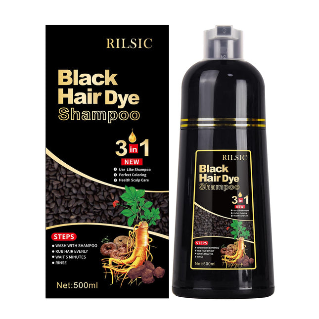 Hair Color Shampoo 3-in-1 Natural Black 500 mL