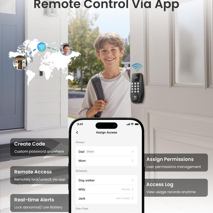 DESLOC C100 Plus Smart Keyless Entry Door Lock with Built-in WiFi 🍁 All In One Marketplace Canada