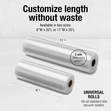 Cuisinart Vacuum Food Saver Bags 2-Pack 8" x 20ft
