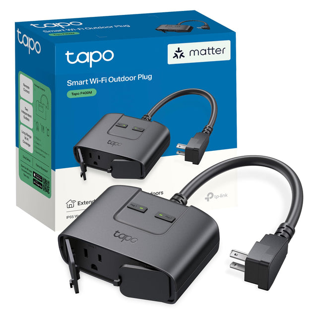 TP-Link Tapo Matter Outdoor Smart Plug 2-Outlet