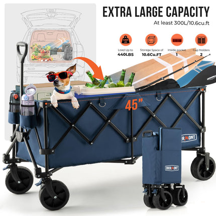 Overmont 300L Foldable Utility Beach Wagon