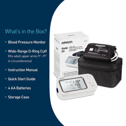 OMRON Gold Upper Arm Blood Pressure Monitor - Clinically Validated Blood Pressure Arm Cuff - Use OMRON Connect App for Unlimited Measurements 🍁 All In One Marketplace Canada
