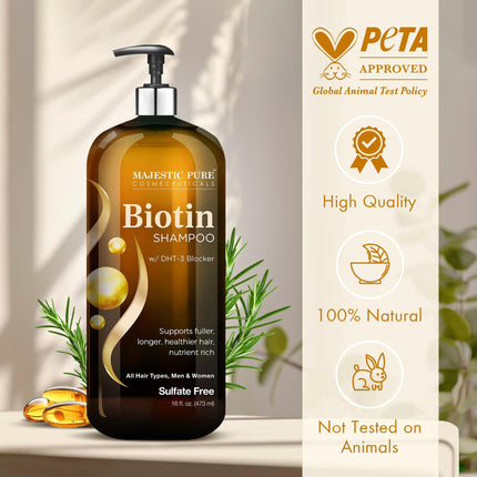 Majestic Pure Biotin Volumizing Shampoo 16 fl oz