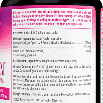 NeoCell Super Collagen Vitamin C and Biotin | 90 Tablets