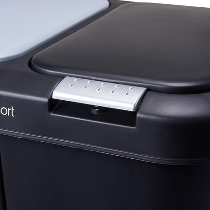Step N’ Sort 40L Dual Compartment Recycling Bin – Slim Kitchen Waste & Recycling System (2 × 20L) 🍁 All In One Marketplace Canada