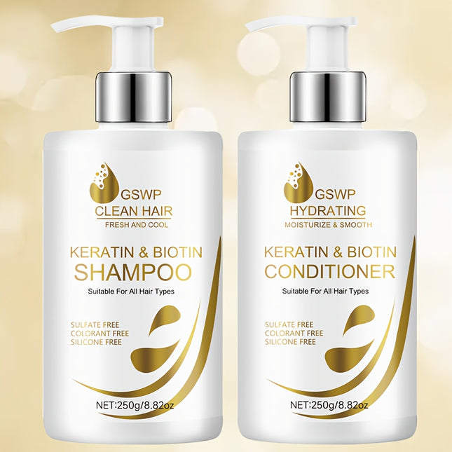 GSWP Keratin Biotin Shampoo & Conditioner – 500g