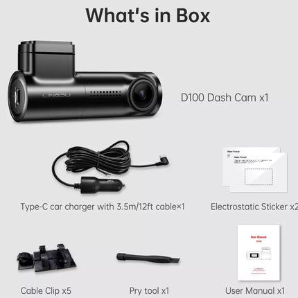 LINGDU D100 2.5K Dash Cam Front