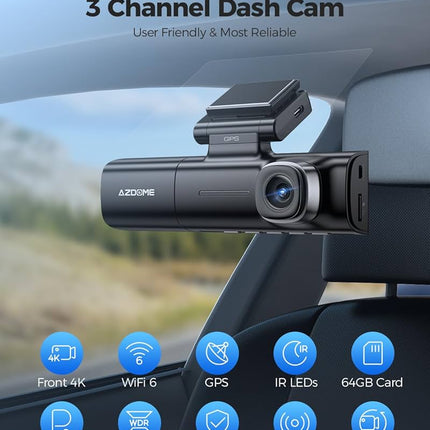 AZDOME M590 3 Channel Dash Cam