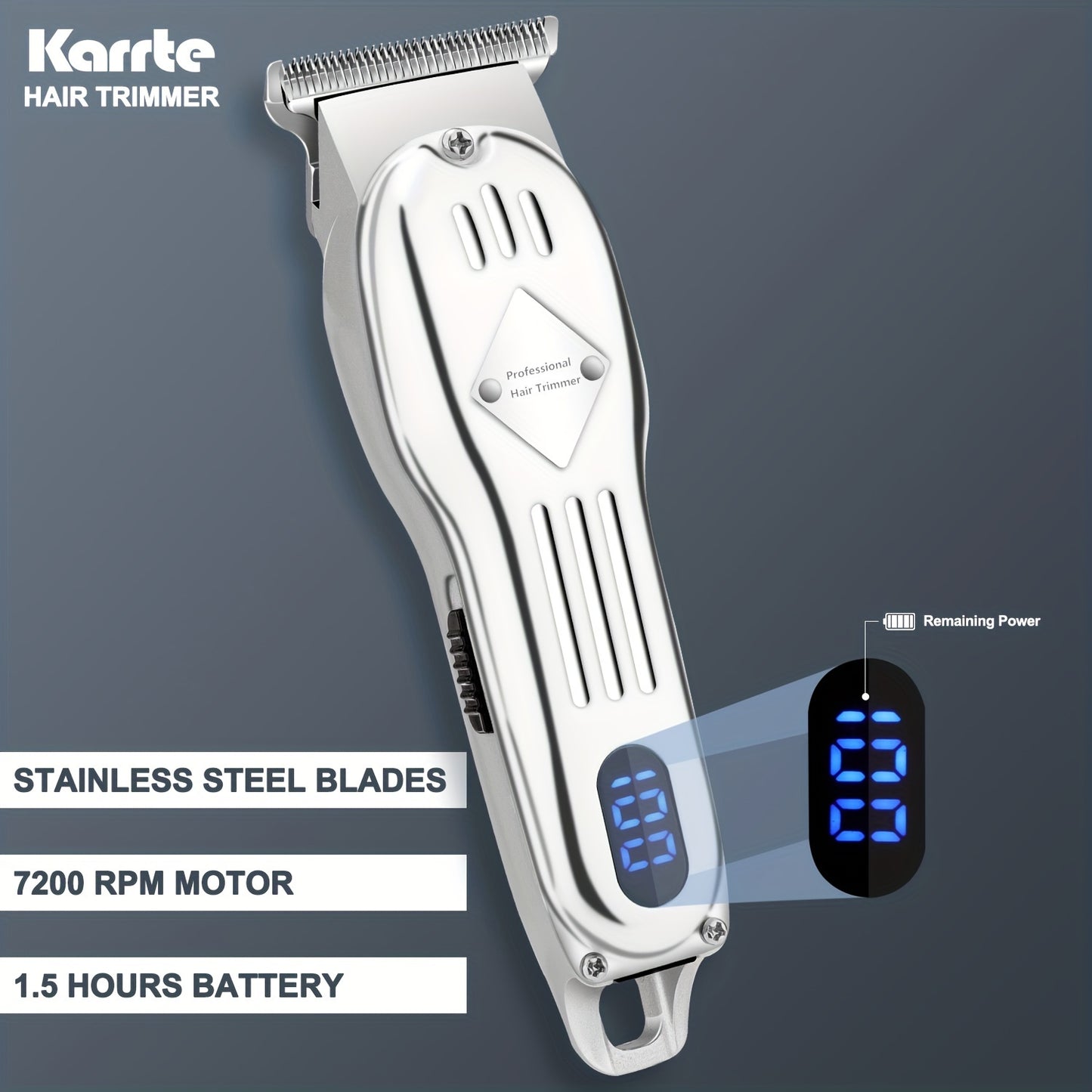 A Set Of 3 Electric Hair Clippers, All In Golden Color, Professional Electric