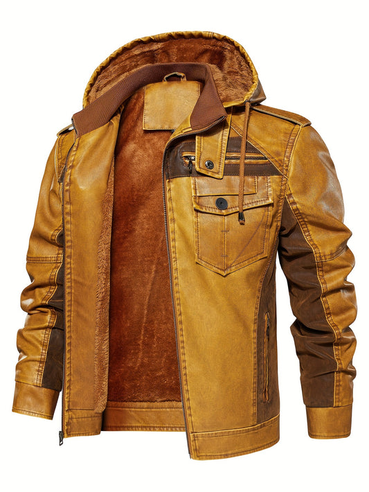 Men's Casual PU Jacket