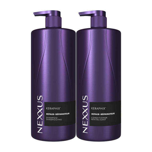 Nexxus Keraphix Damage Repair Shampoo & Conditioner Pump, 1L, 2-Pack