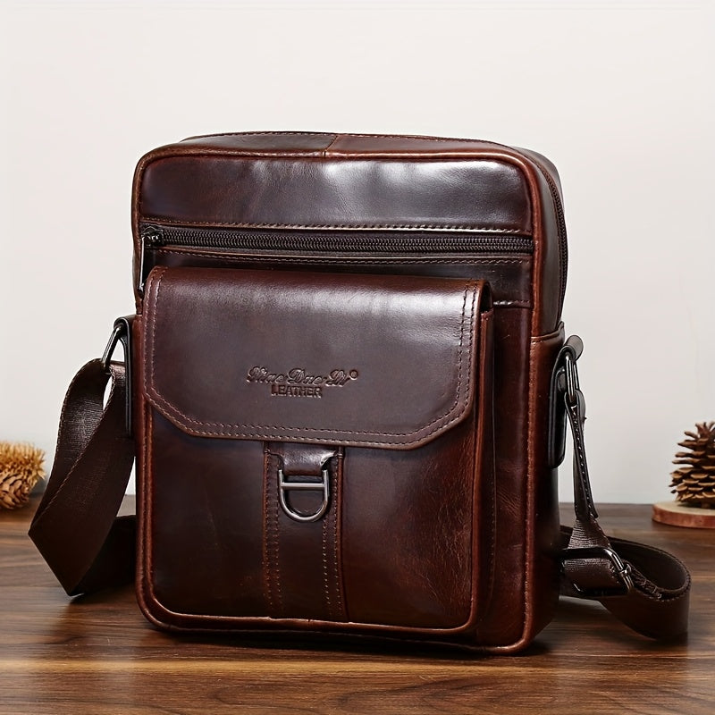 Men'S Genuine Leather Shoulder Bag