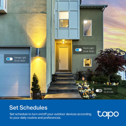 TP-Link Tapo Matter Outdoor Smart Plug 2-Outlet