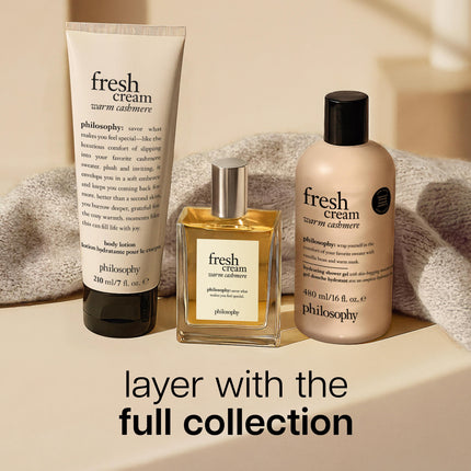 philosophy fresh cream warm cashmere hydrating shower gel, cleanses, conditions, moisturizes skin,480ml 🍁 All In One Marketplace Canada