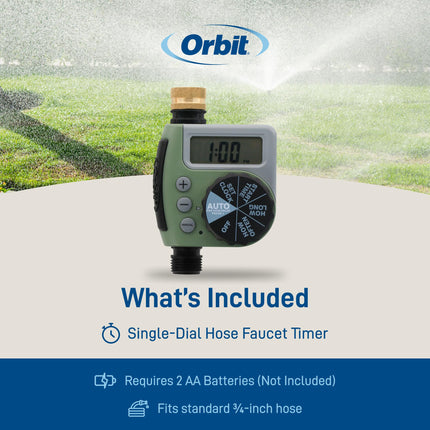 Orbit Single-Dial Hose Faucet Timer