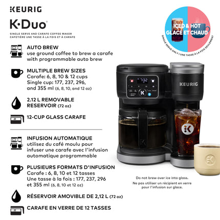 Keurig K-Duo Coffee Maker, Black