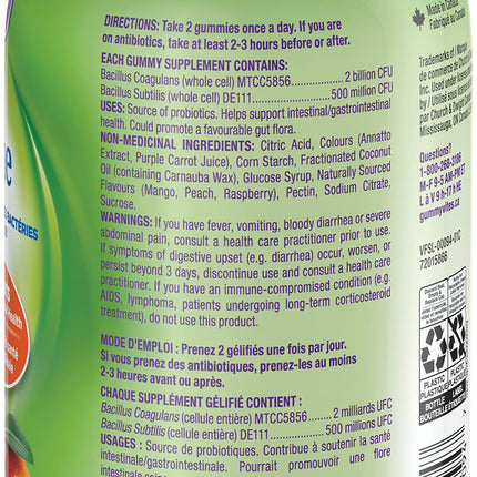 Vitafusion Probiotic Gummies - Provides Good Bacteria to the Digestive Tract, 5 Billion Active Cells, 2 Probiotic Strains, Supports Gastrointestinal Health, 35-Day Supply - 70 Count 🍁 All In One Marketplace Canada