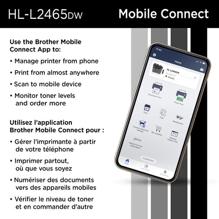 Brother HL-L2465DW Monochrome Laser Printer, Wireless