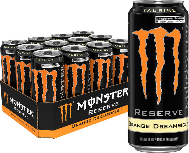 MONSTER ENERGY Reserve, Orange Dreamsicle, 473 mL Cans (12 Pack)