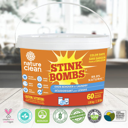 Nature Clean Stink Bombs Odor Remover 60-Pack