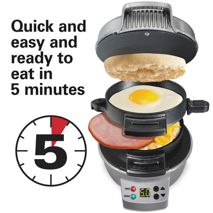Hamilton Beach Breakfast Sandwich Maker with Timer