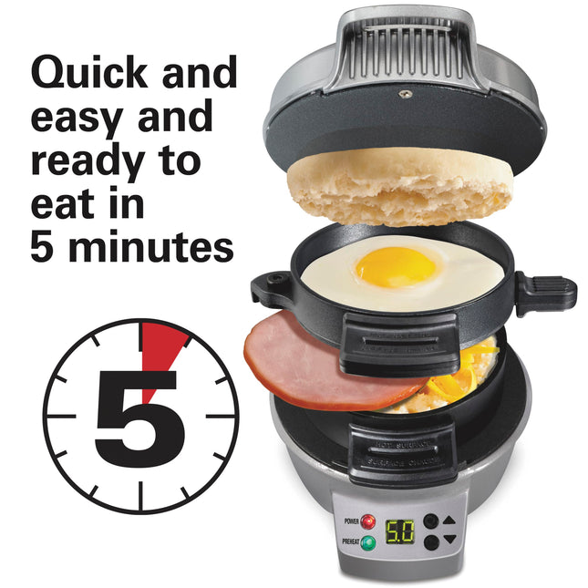 Hamilton Beach Breakfast Sandwich Maker with Timer