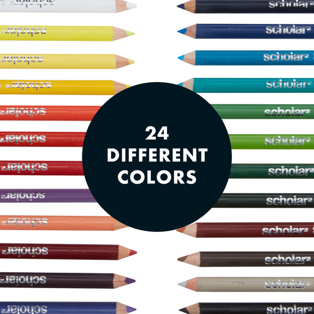 Prismacolor Scholar Coloured Pencils, Art Supplies Perfect for Sketching, Drawing, Colouring, Assorted, 24 Count 🍁 All In One Marketplace Canada