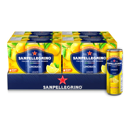 San Pellegrino Limonata Italian Sparkling Fruit Beverage, 24 x 330ml