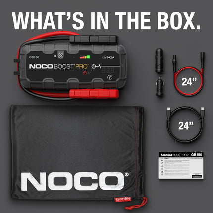 NOCO Boost GB150 3000A UltraSafe Jump Starter, 12V Lithium Battery Booster