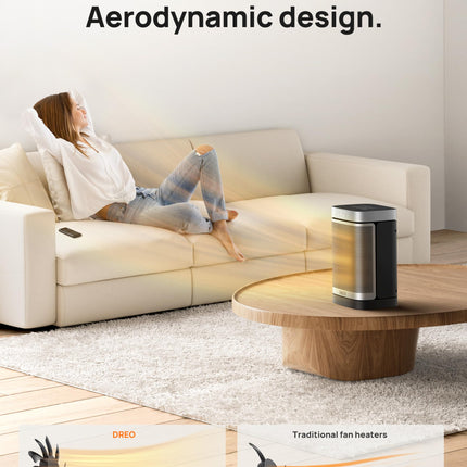 DREO Space Heaters for Indoor Use, 1500W Electric Heater for Bedroom Home Office, Safe PTC Ceramic Heater with Thermostat, Portable Heaters with Remote, 70°Oscillation, 12H Timer, 5 Modes 🍁 All In One Marketplace Canada