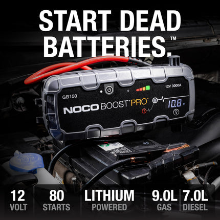 NOCO Boost GB150 3000A UltraSafe Jump Starter, 12V Lithium Battery Booster