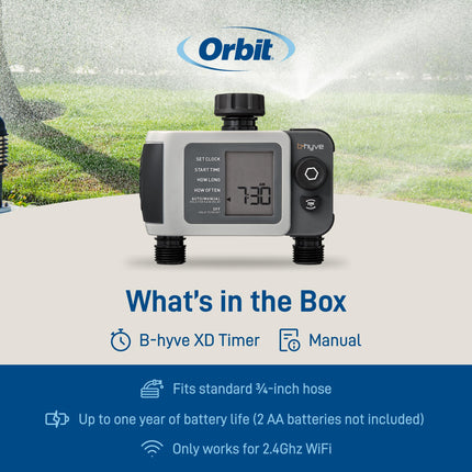 Orbit 24632 B-hyve XD 2-Port Smart Hose Watering Timer