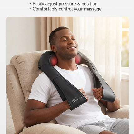 Snailax Shiatsu Neck Massager with Heat, 8 Kneading Nodes for Shoulders 🍁 All In One Marketplace Canada