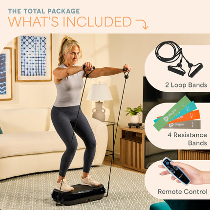 Lifepro Waver Mini Vibration Plate Exercise Machine, Compact & Powefull