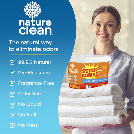 Nature Clean Stink Bombs Odor Remover 60-Pack