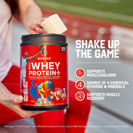 Six Star Whey Protein Powder Plus - Kellogg’s Froot Loopss, 18 Servings 🍁 All In One Marketplace Canada