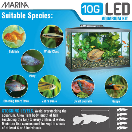 Marina LED Aquarium Kit, 10 Gallon, (15256A1)