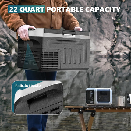 EUHOMY 22QT Portable 12V Freezer & Cooler