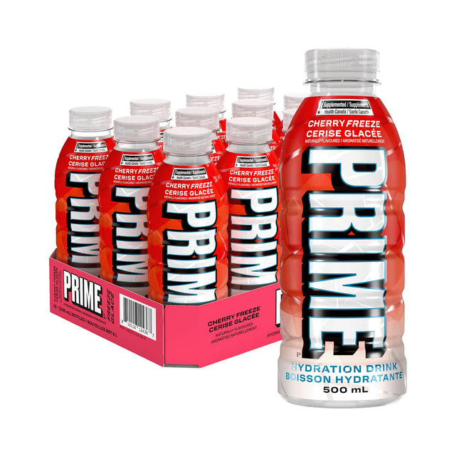 PRIME Hydration Cherry Freeze Sports Drink – 500mL, 12 Pack