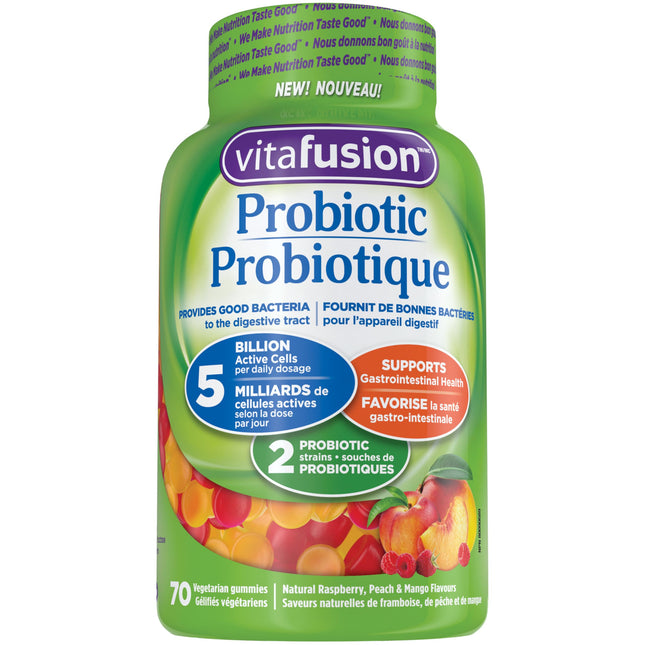 Vitafusion Probiotic Gummies 5B Cells – 70 Count, 35-Day Supply