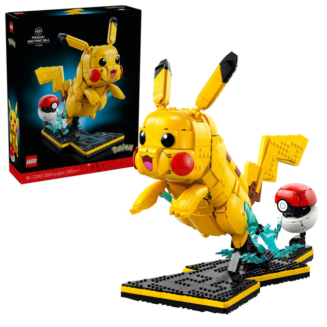 LEGO Pokémon Pikachu and Poké Ball - Collectible Building Sets for Adults, Ages 18+ - Pokémon Figure for Display - Desk, Shelf or Office Decor - Gift for Men & Women - 72152 🍁 All In One Marketplace Canada